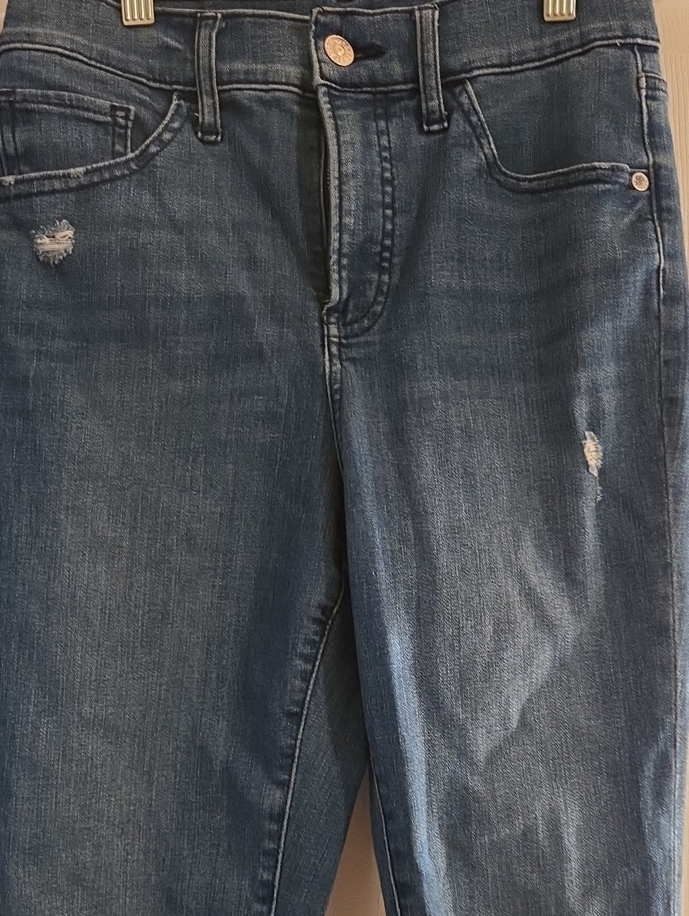 Express Women's Skinny Jeans in Dark Blue Wash